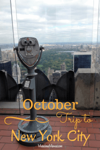 October Trip to New York City