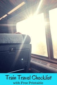 Train Travel Checklist