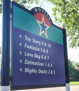 All-Star Movies Resort. Vivacious Views. Building Sign