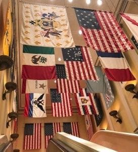 Memorial Day at Disney World. Epcot American Adventure Flags. Vivacious Views