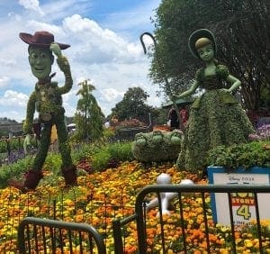 2019 Epcot Flower and Garden Festival. Woody and Bo. Vivacious Views